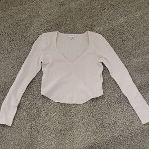 L.A. Hearts Women's Light Pink V-Neck Top